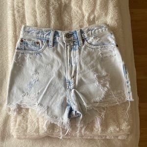 Abercrombie high rise jean shorts
